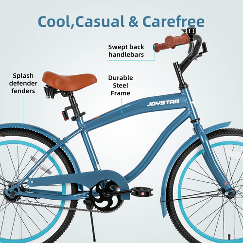 20" 24" 26" Beach Cruiser Bike for Girls, Boys, Mens and Womens, Single Speed Ki - Picture 2 of 9