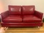 hitchcock red leather loveseat by orren ellis 61