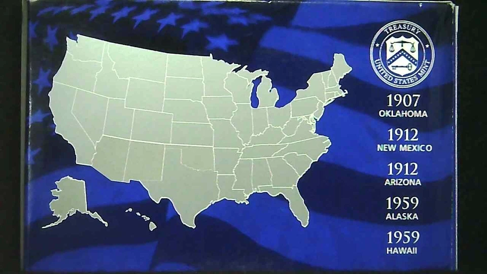 2008-S US Proof State Quarter Mint Set 5 Coins GDC Proof CN CLAD 21loct1002-2 - Image 2 of 4