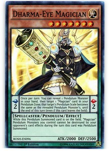 Dharma-Eye Magician - BOSH-EN096 - Super Rare - 1st Edition x3 - Near Mint