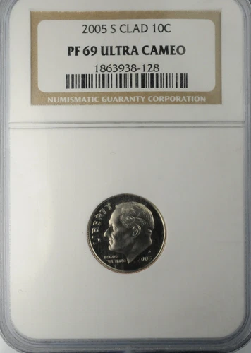 2005-S Clad Roosevelt Dime Nickel NGC PF-69 Ultra Cameo