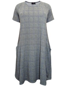 checked swing dress