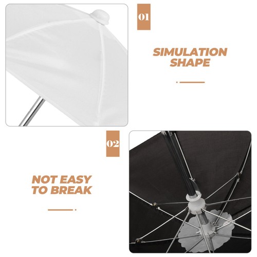 2pcs Mini Umbrella Decors Doll House Umbrella Model Decoration Miniature - Picture 2 of 12