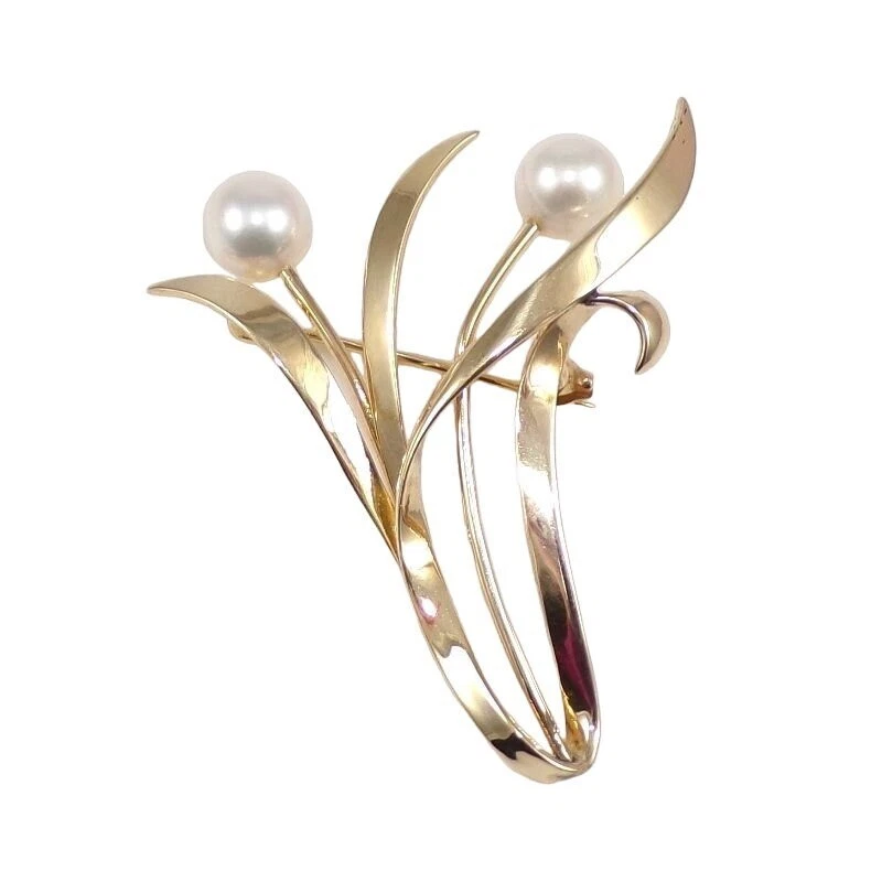 Mikimoto Pearl 14k Yellow Gold Fine Brooches & Pins for sale | eBay