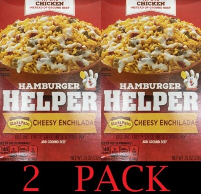 2x Betty Crocker Hamburger Helper CHEESY ENCHILADA Sauce Mix 7.5 oz Box - 2 PACK