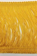 TRIMPLACE Flag Gold 6" Rayon Chainette Fringe - 6 Yards