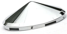 Front Hub Caps 5 Even Notches Cone Pointed Chrome 7/16" Lip UP#10147 Pair