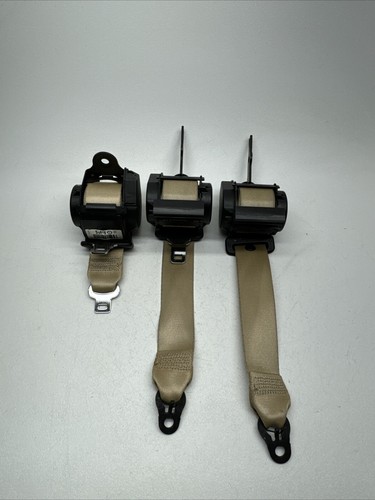12-18 BMW 320 328 335 F30 Rear Left Right Center Seatbelt Retractor Beige Set 3