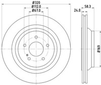 2X Hella 8DD 355 128-751 Bremsscheibe FüR MERCEDES-BENZ