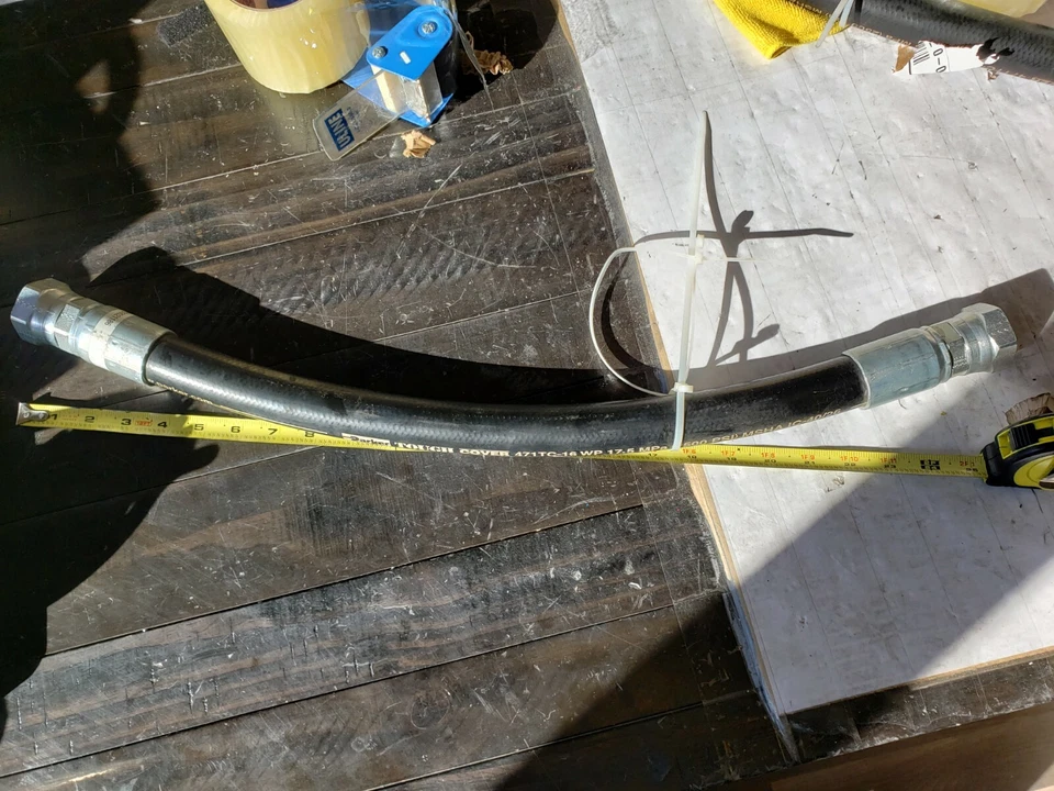 Parker Tough Cover Hose (Black) 2 ft. Model: 471TC-16 WP 17, 5 (2500 PSI) MSHA - Image 2 of 4