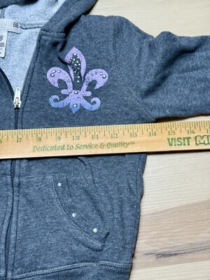 VTG Route 66 Girls Y2K Full Zip Hoodie w/ Sparkle Graphics Kids