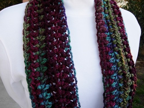 Mujer Pequeña Invierno Corto INFINITY CAPUCHA BUFANDA BORGOÑA ROJO AZUL VERDE, GANCHILLO - Imagen 11 de 11