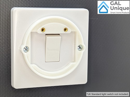 UK Light Switch Converter for Flic Twist Smart Switch - Adapter Cover White - Picture 2 of 8