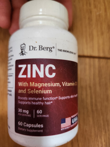 Dr. Berg Zinc W/ Magnesium, Vitamin D3, 60 Capsules  Exp : 2026