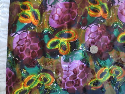 2848. Lt. Weight FLORAL ABSTRACT Apparel SYNTHETIC FABRIC--43'' x 10 5/8 Yds..   
