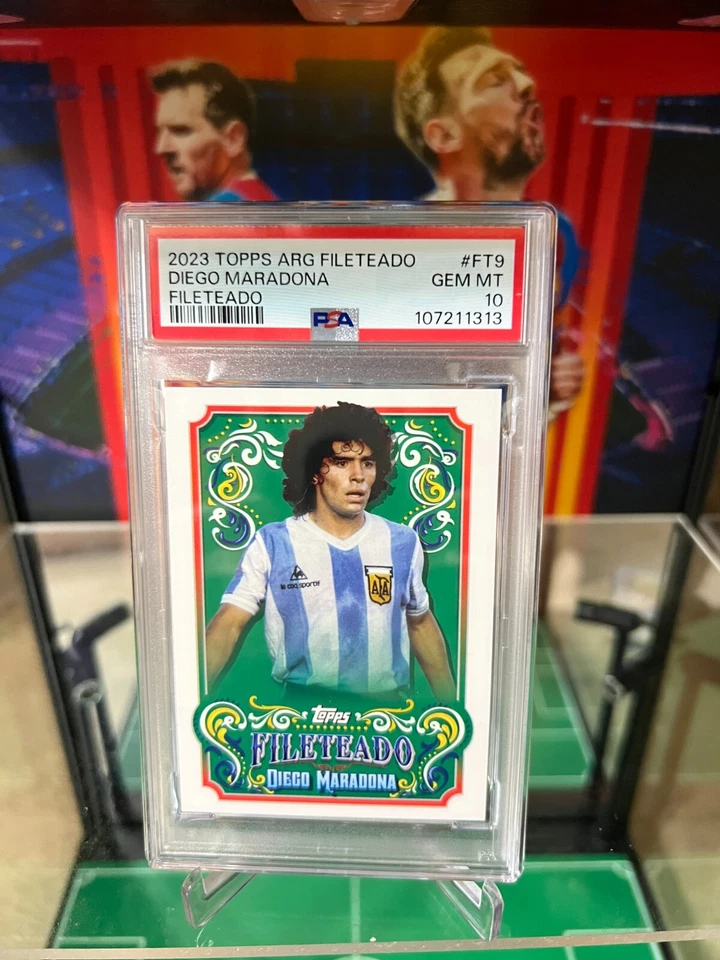 2023 Topps Argentina Fileteado #FT9 Diego Maradona Insert Fileteado PSA 10 GEM - Image 3 of 4
