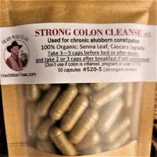 Strong COLON CLEANSE #520-5 - for chronic constipation, time-tested formula