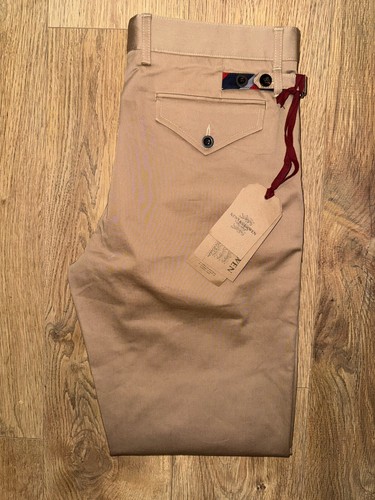 Kent & Curwen x David Beckham Military Cotton Canvas Hose W32 L34 Khaki UVP 269