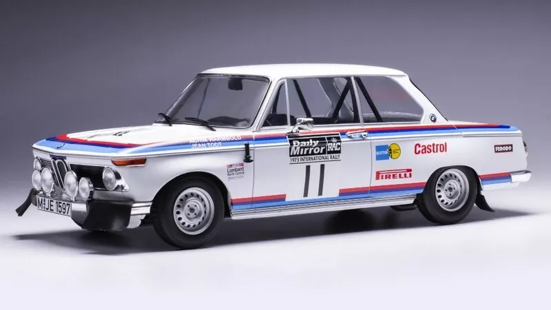 1:18 IXO 18RMC164 Achim Warmbold/Jean Todt BMW 2002 #11 RAC Rally 1973