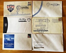 US Navy submarine six commemorative postal covers 