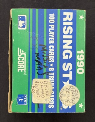 1990 Score Rising Stars Factory Set-Griffey, Johnson RC (Missing Maas #27)