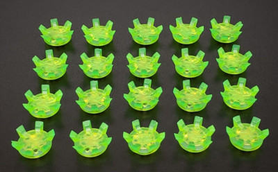 20 new pcs/pack Neon Green Golf shoe Soft Cleats Spikes Small Metal Thread 6mm