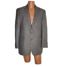 Ralph Lauren Blazer Men Size 42L Brown Houndstooth Sport Jacket Vented Silk Wool