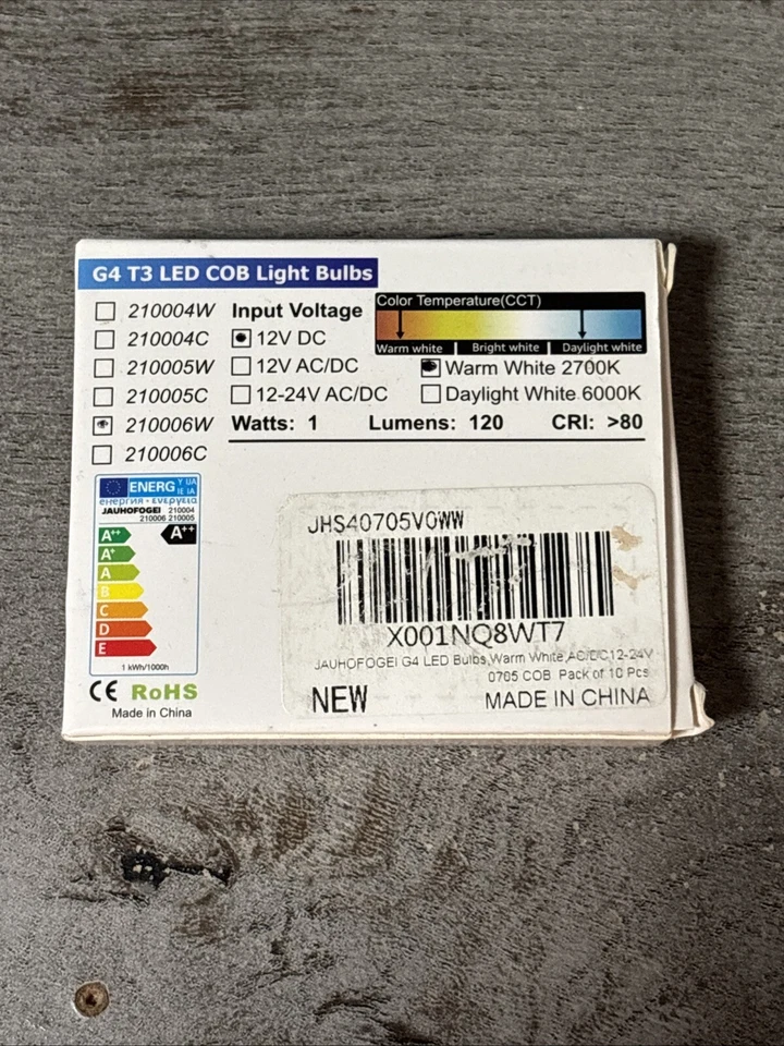 [10 Pack] LED G4 1W T3 10W Replacement JC Bi-Pin Base 12V DC 2700K Warm White - Image 2 of 3