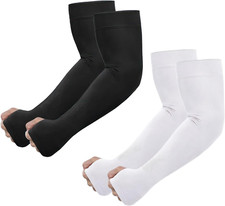 2 Pares De Mangas De Brazo Para Hombres Y Mujeres Proteccion Solar UV Brazos