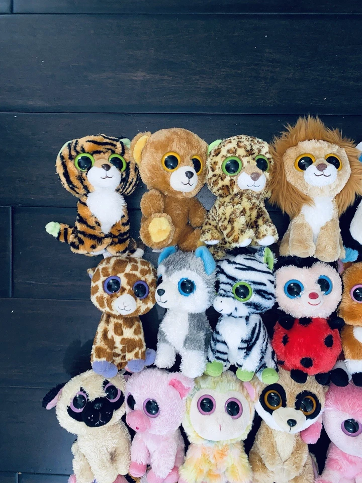 Lot Of 30 TY BEANIE BOOS SOLID EYES Purple Tush Tag No Heart Tag Bundle #BSE2 - Image 2 of 4