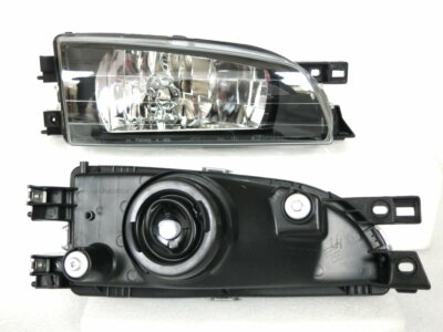 Fit~1993 94 95 96 9798 99-2001~Subaru Impreza GC8 Black Headlight