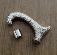 Chrome Finish Antique Brass Heavy Head Handle Only for Wooden Cane Walking Stick