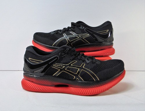 Asics MetaRide FlyteFoam Black & Red Womens Running Shoes Sz