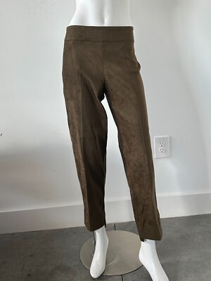 Estelle and Finn Step Hem Pants Olive Brown Size 12