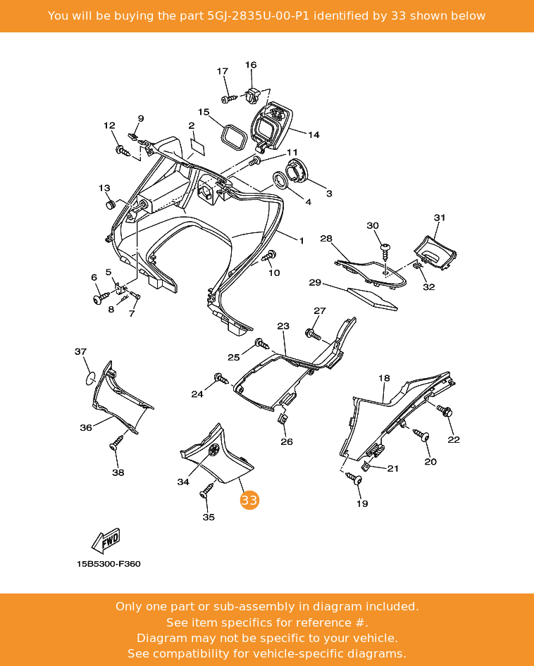 Yamaha Panel 1 5gj-2835u-00-p1 OEM Xp500 for sale online | eBay 