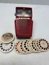 Vtg GAF Talking Viewmaster with 30 Reels Cards Rainbow Brite Disney Bugs Bunny