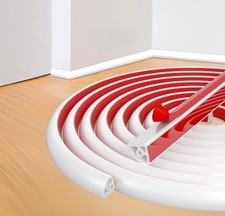 Flexible Quarter Round Molding Trim 118 Inch Waterproof Silicone Peel Stick Wall