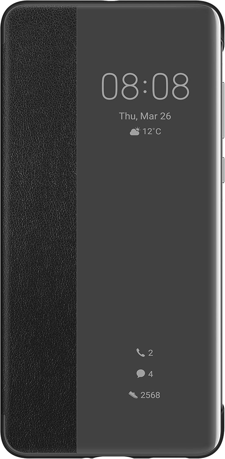 Huawei P40 Smart View Flip Étui Original, Noir Huawei P40