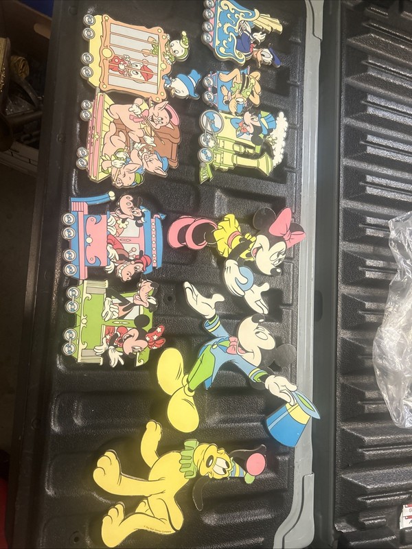 Lot Of Disney Pressed Cardboard Wall Decor Baby Nursery 1984 Mickey Mouse