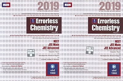 Errorless Chemistry For Neet, Jee Main, Jee Advanced (Set Of 2 Vol) 2019 Edition
