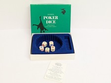 Vintage WH Smith Poker Dice Set Game With Throwing Tray & Scorepad Boxed - NEW