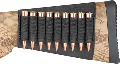 9 Round Elastic Ammo Rifle Shell Buttstock Holder for 30-06,45-70,.223,.308,30 3