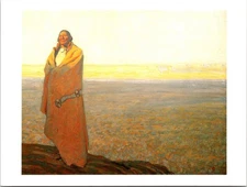 Maynard Dixon What Indian Thinks Museum Western Colorado Artwork Postcard C265