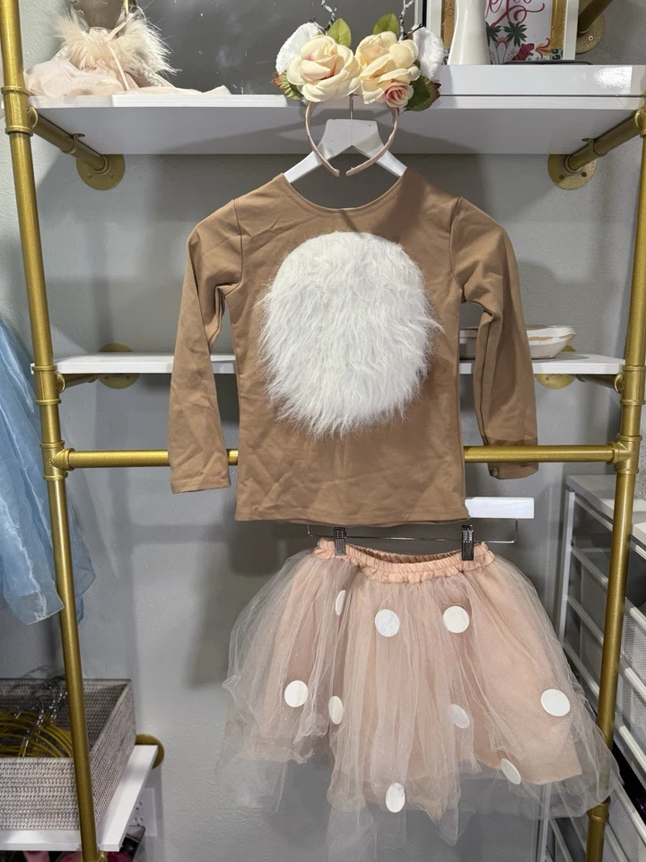 Новый без ценников Pottery Barn Kids ЛЕСНОЙ ОЛЕНЬ БАЛЕТНАЯ ПАЧКА КОСТЮМ ДЛЯ ХЭЛЛОУИНА Размер 7-8 - Изображение 2 из 4