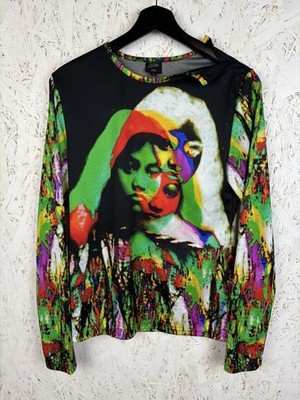 SS2000 Jean Paul Gaultier Psychedelic Acid Trip LS Top Size 48 M JPG Vintage
