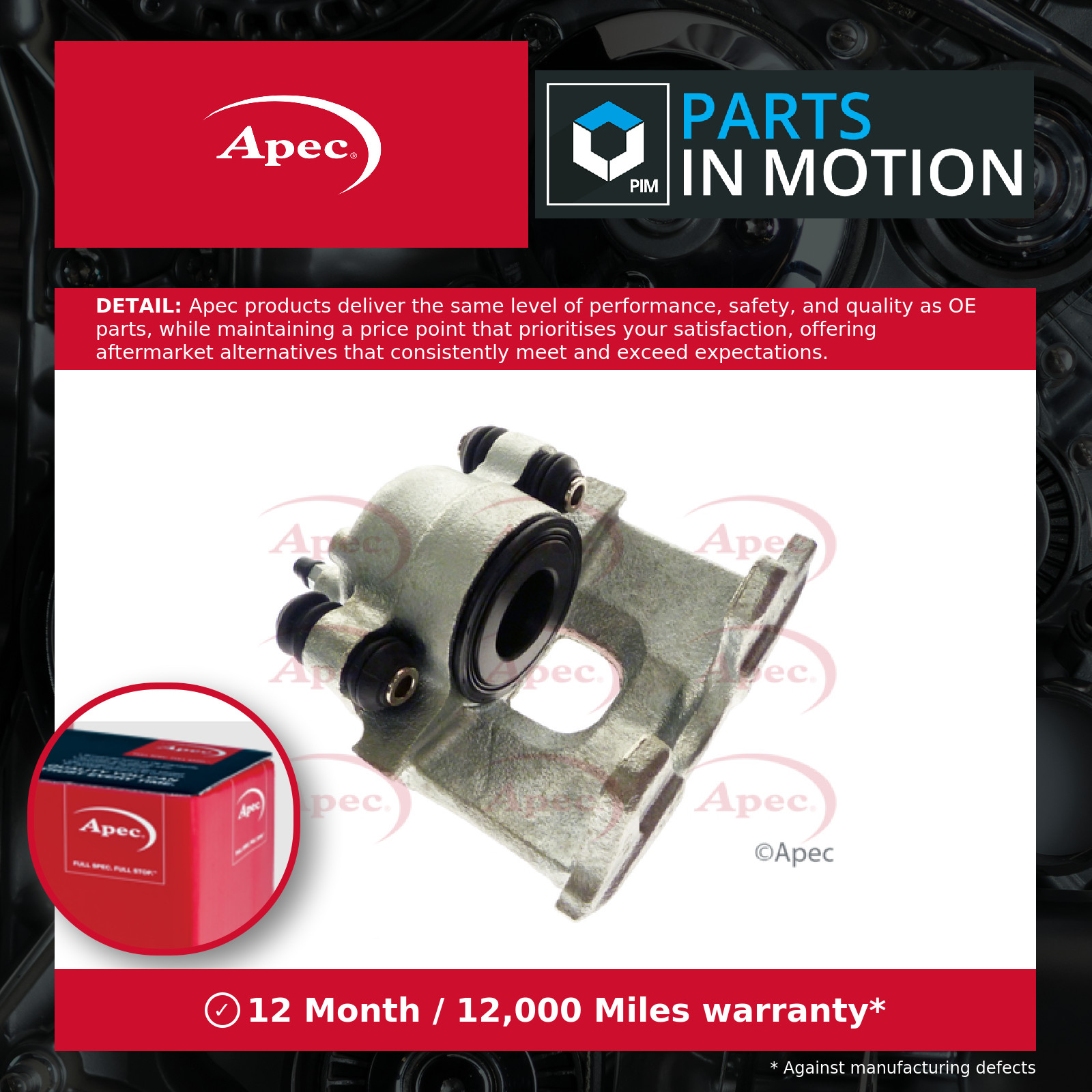 Brake Caliper Front Left LCA1330 Apec 4797567 5010033AA Top Quality Guaranteed