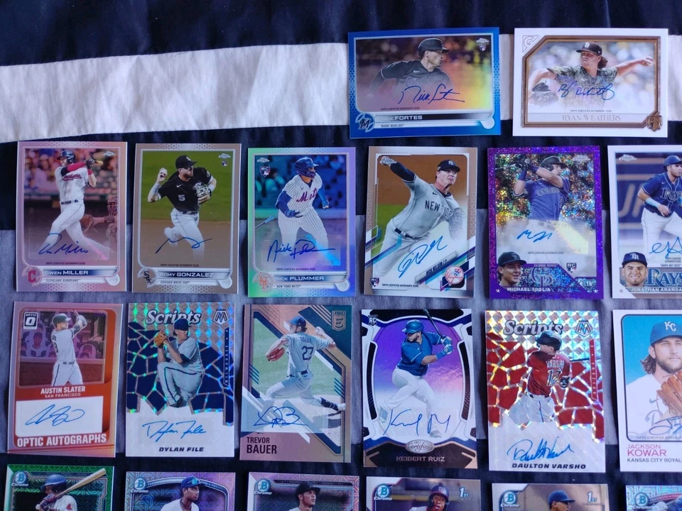 (47) AUTOGRAPH TOPPS BOWMAN CHROME NICK YORKE MASON BARNETT NIMMALA #/ED RARE! - Image 3 of 4