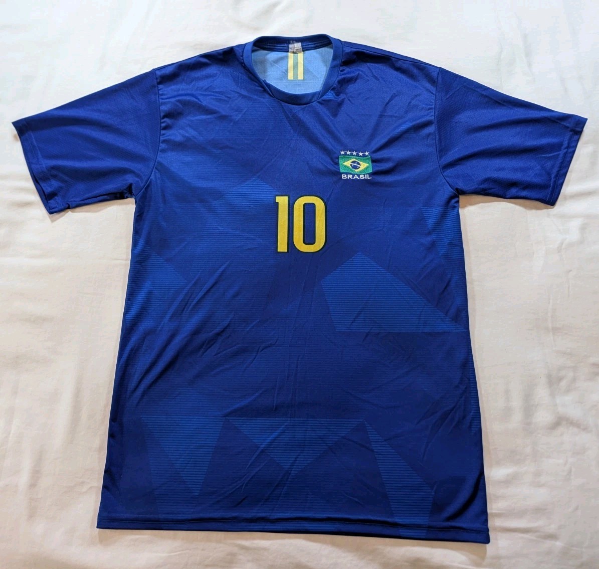 Brazil Neymar Jr #10 Soccer Jersey Blue Away Kit CBF Brasil