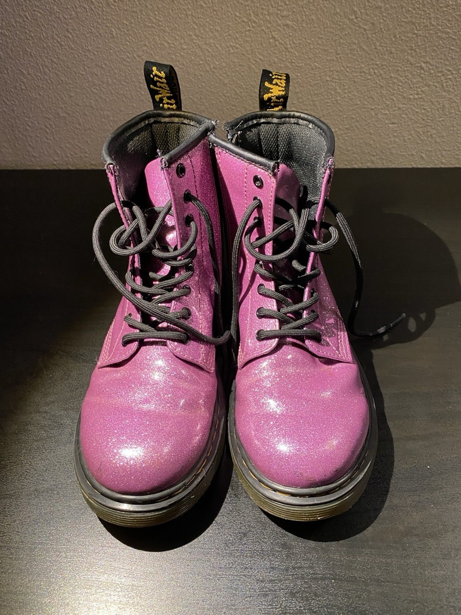 Combat Boots Dr Martens 1460 Glitter J Martens 1460 J Pink Glitter