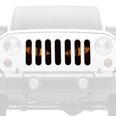 For Jeep Wrangler 18-24 Dirty Acres 1-Pc Chaos Style Perforated Main Grille